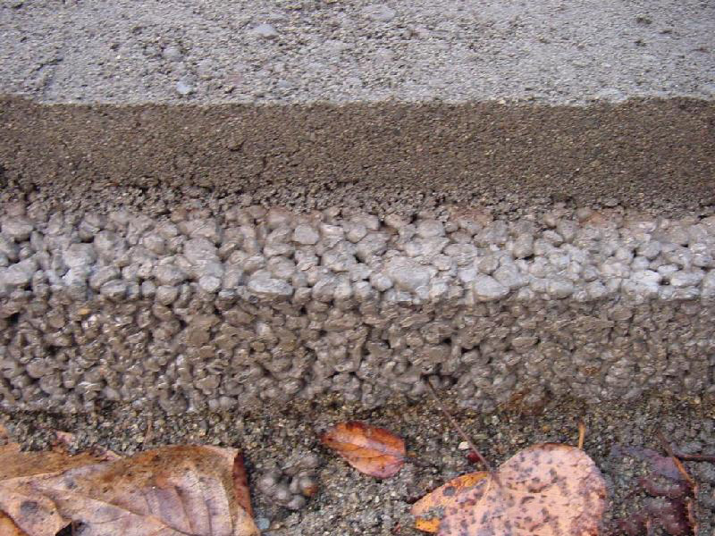 Concrete pavement layering