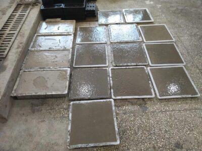 Use concrete release agent to make bricks