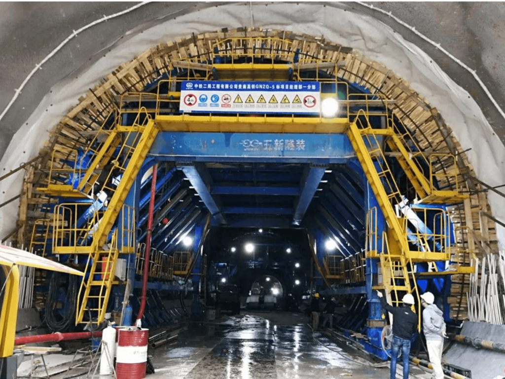 tunnel construction.Use concrete release agent